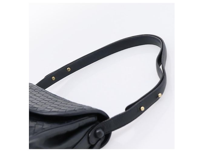 Borsa a tracolla Bottega Veneta INTRECCIATO in pelle nera e oro Auth mr2936 Nero - vista 14