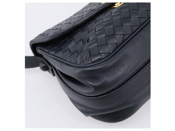Borsa a tracolla Bottega Veneta INTRECCIATO in pelle nera e oro Auth mr2936 Nero - vista 15
