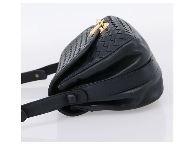 Borsa a tracolla Bottega Veneta INTRECCIATO in pelle nera e oro Auth mr2936 Nero - vista 3