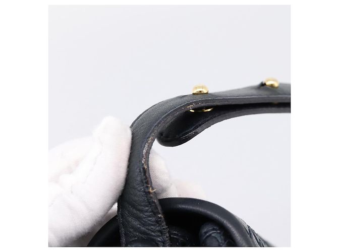 Borsa a tracolla Bottega Veneta INTRECCIATO in pelle nera e oro Auth mr2936 Nero - vista 9