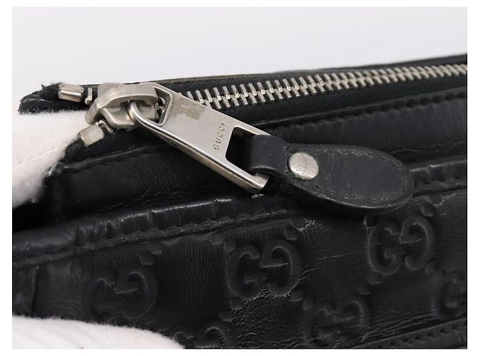 Borsa a tracolla GUCCI GuccissimaGG in pelle nera e argento 322080 Auth bs37071 Nero - vista 10