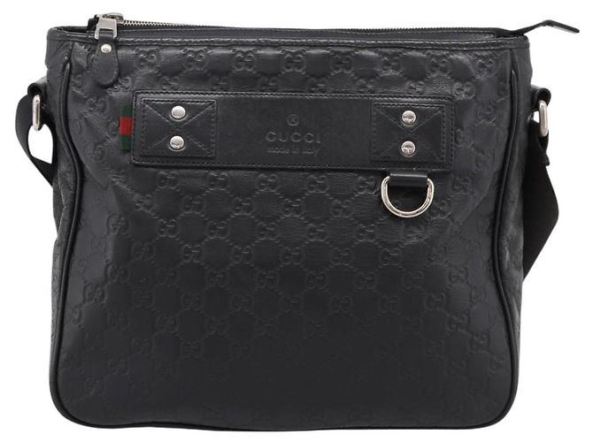 Borsa a tracolla GUCCI GuccissimaGG in pelle nera e argento 322080 Auth bs37071 Nero - vista 13