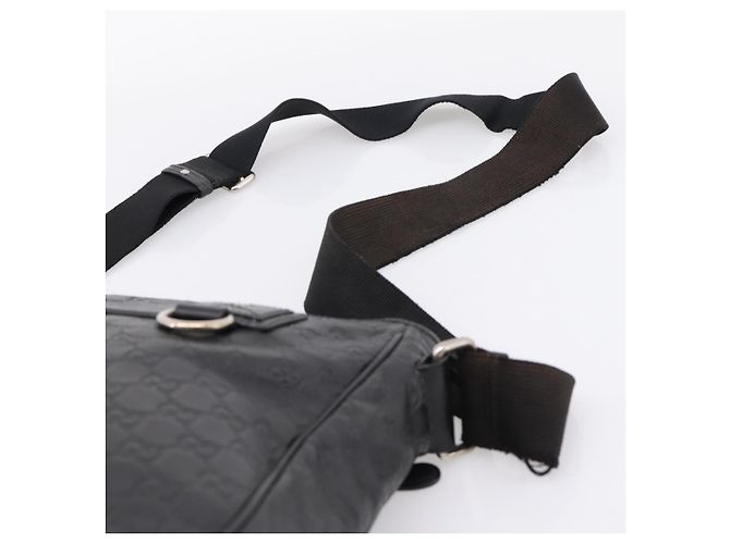 Borsa a tracolla GUCCI GuccissimaGG in pelle nera e argento 322080 Auth bs37071 Nero - vista 14