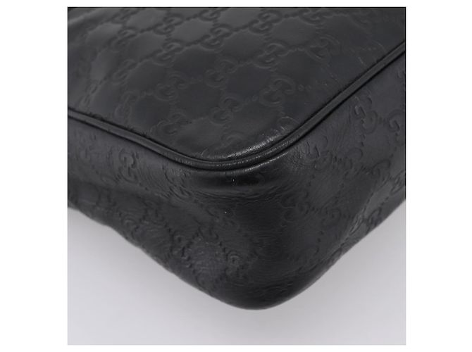 Borsa a tracolla GUCCI GuccissimaGG in pelle nera e argento 322080 Auth bs37071 Nero - vista 17