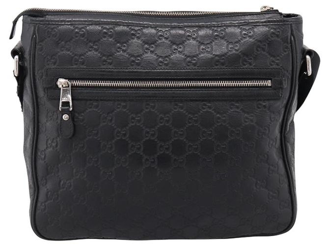 Borsa a tracolla GUCCI GuccissimaGG in pelle nera e argento 322080 Auth bs37071 Nero - vista 2