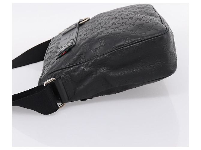 Borsa a tracolla GUCCI GuccissimaGG in pelle nera e argento 322080 Auth bs37071 Nero - vista 3