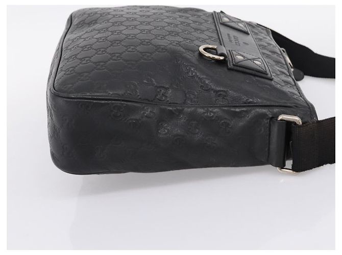 Borsa a tracolla GUCCI GuccissimaGG in pelle nera e argento 322080 Auth bs37071 Nero - vista 4