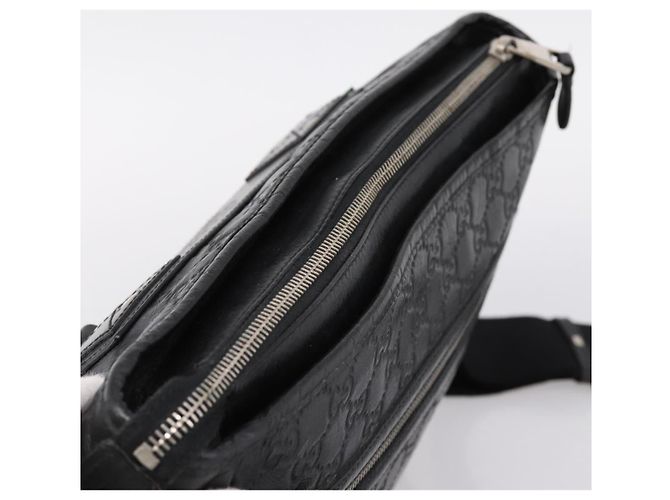 Borsa a tracolla GUCCI GuccissimaGG in pelle nera e argento 322080 Auth bs37071 Nero - vista 6