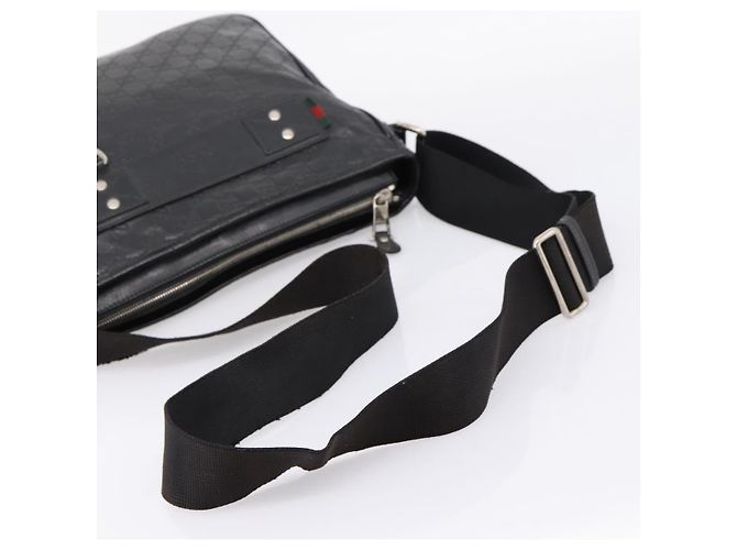 Borsa a tracolla GUCCI GuccissimaGG in pelle nera e argento 322080 Auth bs37071 Nero - vista 7