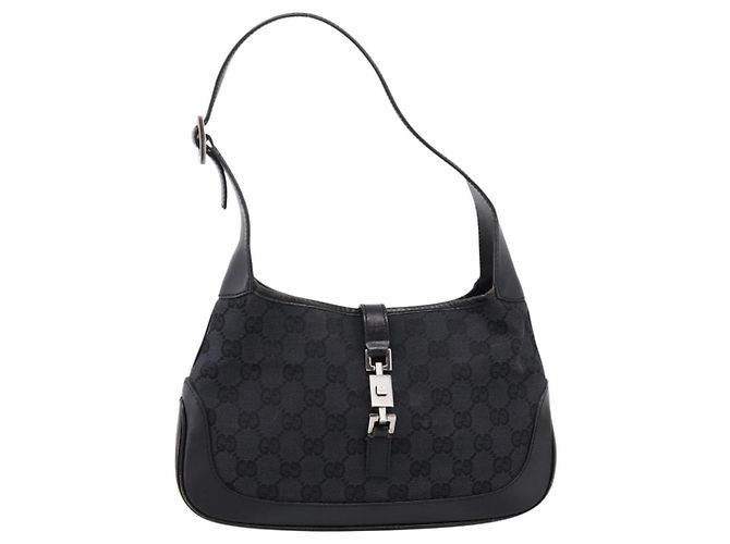 Borsa GUCCI GG Canvas Jackie Nera 001 3735 Auth gh2405 Nero - vista 13