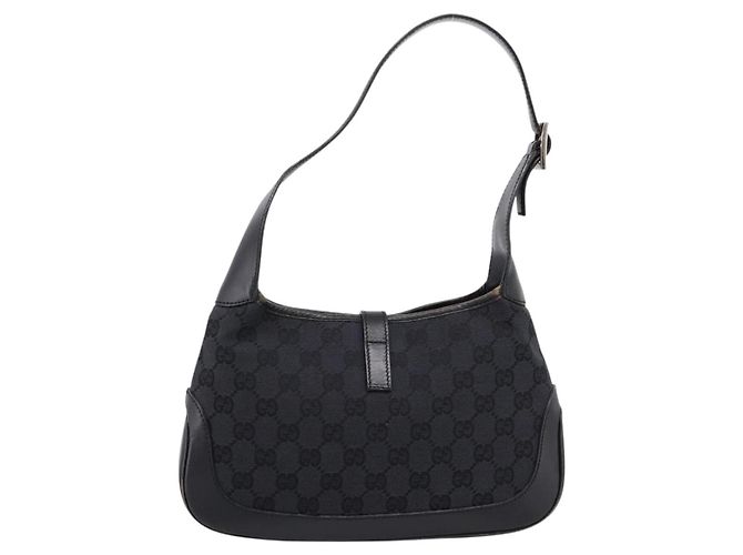 Borsa GUCCI GG Canvas Jackie Nera 001 3735 Auth gh2405 Nero - vista 2