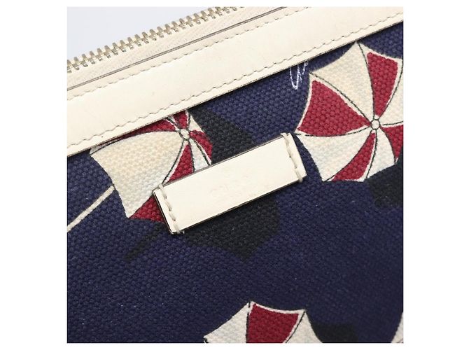 Borsa a pochette GUCCI Canvas Navy Gold Tone 286209 Auth bs37249 Blu navy - vista 17