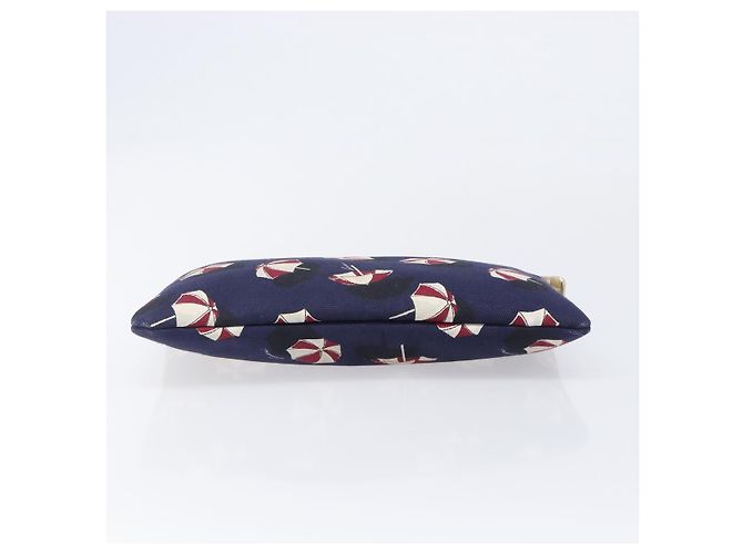 Borsa a pochette GUCCI Canvas Navy Gold Tone 286209 Auth bs37249 Blu navy - vista 6