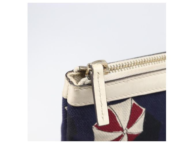 Borsa a pochette GUCCI Canvas Navy Gold Tone 286209 Auth bs37249 Blu navy - vista 8
