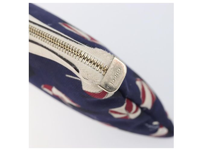 Borsa a pochette GUCCI Canvas Navy Gold Tone 286209 Auth bs37249 Blu navy - vista 9