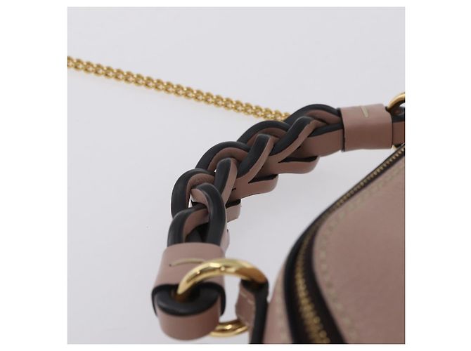 Chloé Bolsa de mão Chloe Dahlia Mini em couro 2way Rosa Tom Dourado Auth BA15544M - vista 14