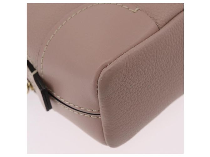 Chloé Bolsa de mão Chloe Dahlia Mini em couro 2way Rosa Tom Dourado Auth BA15544M - vista 16