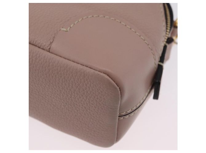Chloé Bolsa de mão Chloe Dahlia Mini em couro 2way Rosa Tom Dourado Auth BA15544M - vista 17