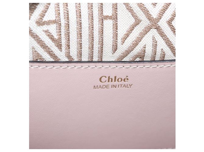 Chloé Bolsa de mão Chloe Dahlia Mini em couro 2way Rosa Tom Dourado Auth BA15544M - vista 21