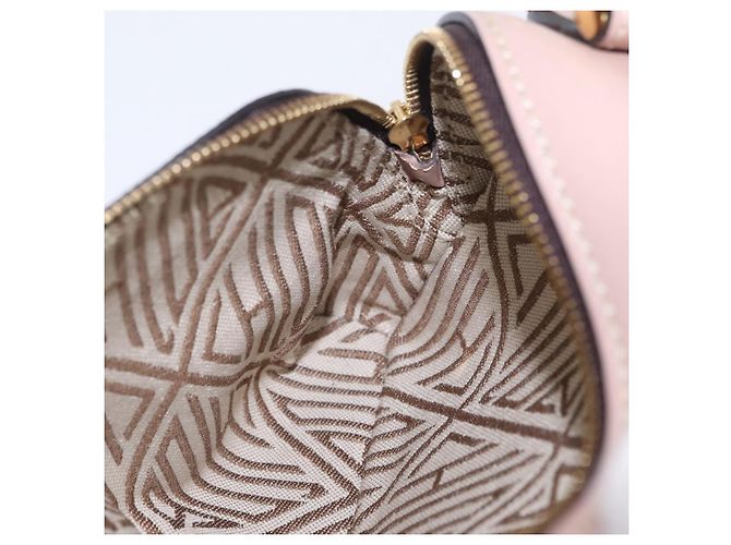Chloé Bolsa de mão Chloe Dahlia Mini em couro 2way Rosa Tom Dourado Auth BA15544M - vista 25