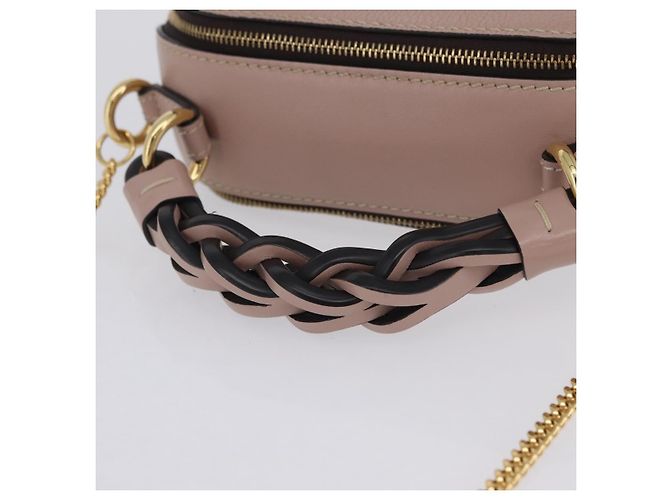 Chloé Bolsa de mão Chloe Dahlia Mini em couro 2way Rosa Tom Dourado Auth BA15544M - vista 7