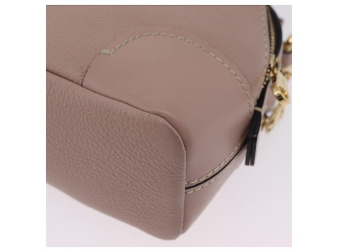 Chloé Bolsa de mão Chloe Dahlia Mini em couro 2way Rosa Tom Dourado Auth BA15544M - vista 9