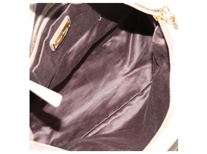 Miu Miu Hand Bag Vitellolux 2way Beige Gold Auth 206339A Golden - view 11