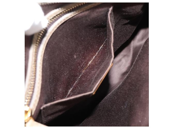 Miu Miu Hand Bag Vitellolux 2way Beige Gold Auth 206339A Golden - view 26
