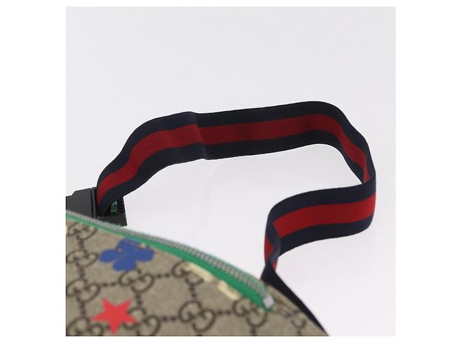 Borsello per bambini GUCCI GG Supreme PVC Beige Silver 502095 Auth 206282M Argento - vista 14