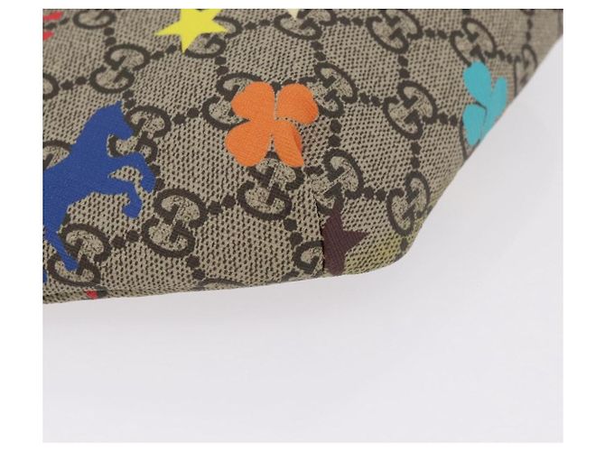 Borsello per bambini GUCCI GG Supreme PVC Beige Silver 502095 Auth 206282M Argento - vista 17
