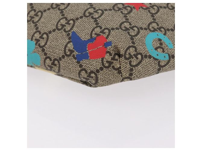 Borsello per bambini GUCCI GG Supreme PVC Beige Silver 502095 Auth 206282M Argento - vista 18