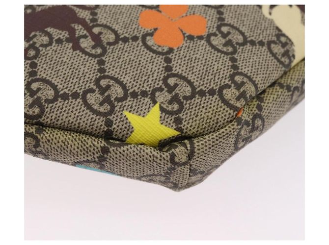 Borsello per bambini GUCCI GG Supreme PVC Beige Silver 502095 Auth 206282M Argento - vista 19
