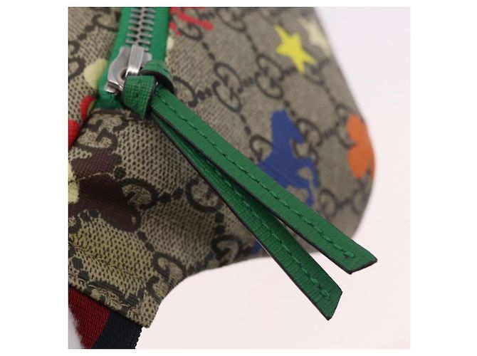 Borsello per bambini GUCCI GG Supreme PVC Beige Silver 502095 Auth 206282M Argento - vista 21