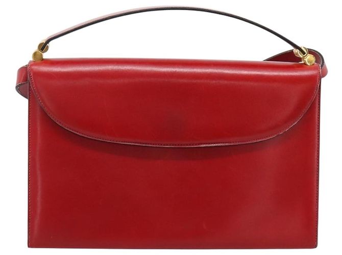 Borsa a mano Christian Dior in pelle 2way rossa tono oro Auth bs37235 Rosso - Ansicht 13