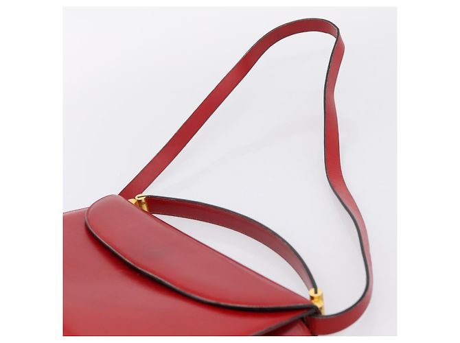Borsa a mano Christian Dior in pelle 2way rossa tono oro Auth bs37235 Rosso - Ansicht 14