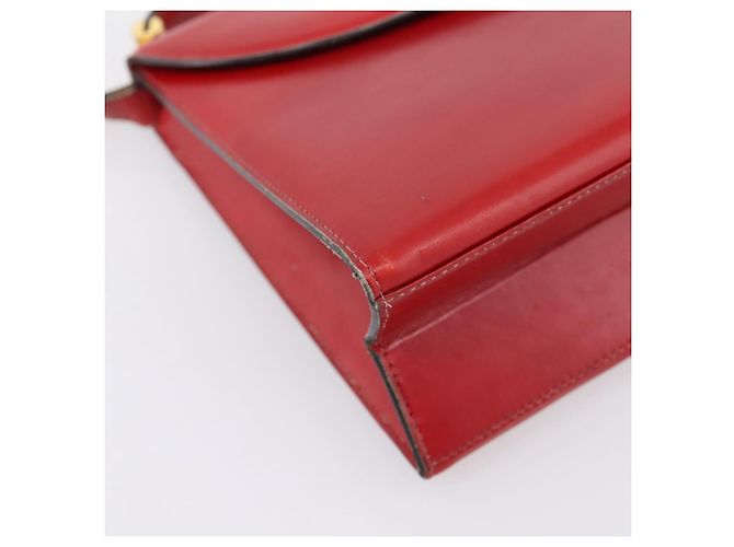 Borsa a mano Christian Dior in pelle 2way rossa tono oro Auth bs37235 Rosso - Ansicht 15