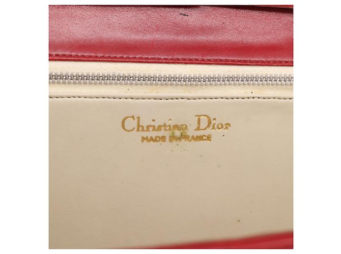 Borsa a mano Christian Dior in pelle 2way rossa tono oro Auth bs37235 Rosso - Ansicht 19
