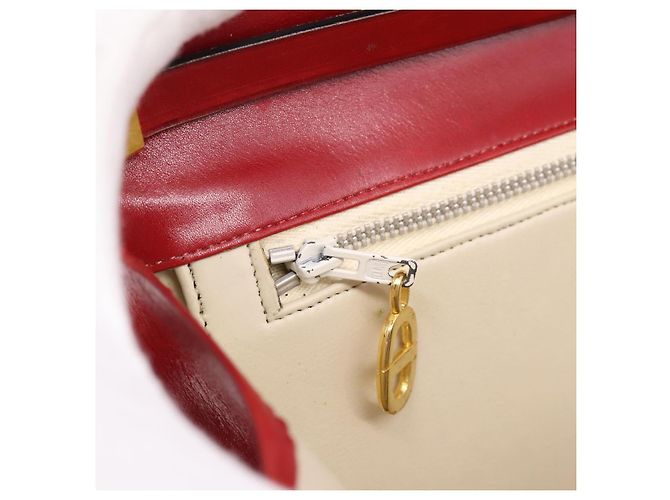 Borsa a mano Christian Dior in pelle 2way rossa tono oro Auth bs37235 Rosso - Ansicht 22