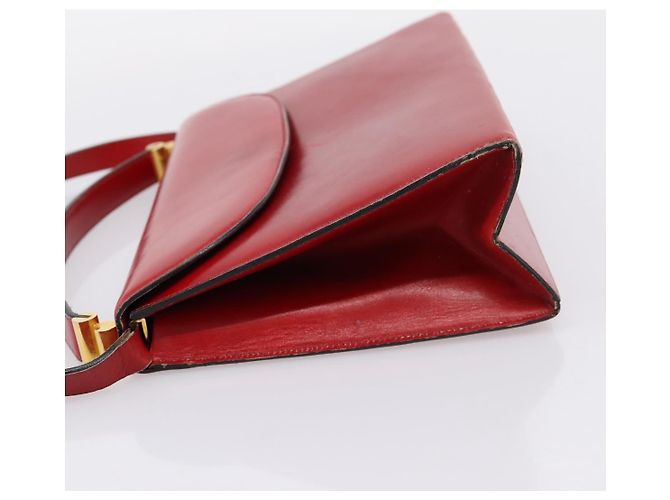 Borsa a mano Christian Dior in pelle 2way rossa tono oro Auth bs37235 Rosso - Ansicht 3