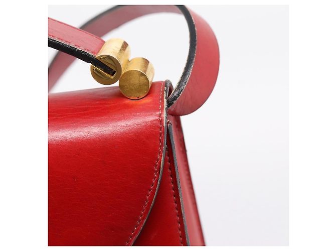 Borsa a mano Christian Dior in pelle 2way rossa tono oro Auth bs37235 Rosso - Ansicht 9
