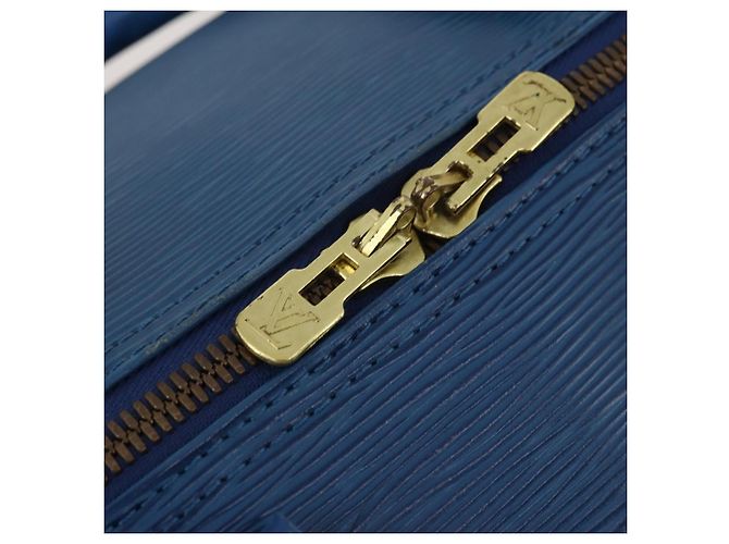 LOUIS VUITTON Epi Keepall 55 Boston Bag Toledo Blue M42955 LV Auth 193385 Azul - vista 10