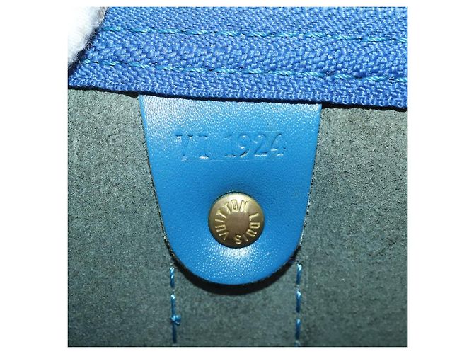 LOUIS VUITTON Epi Keepall 55 Boston Bag Toledo Blue M42955 LV Auth 193385 Azul - vista 12