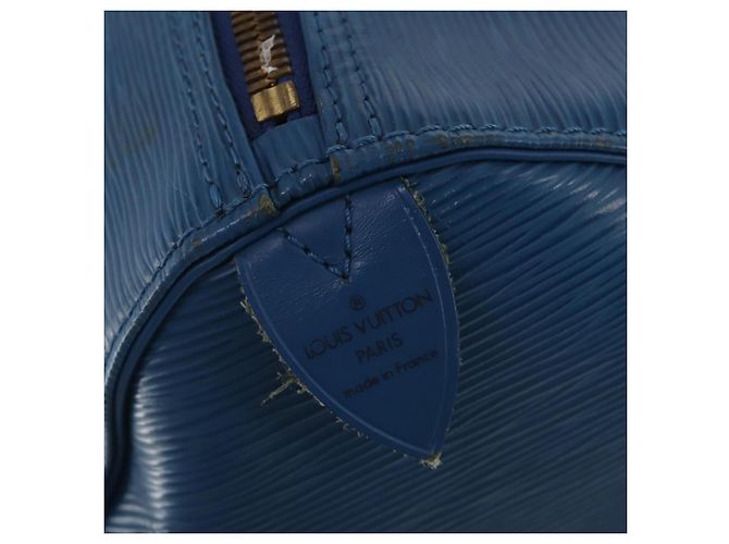 LOUIS VUITTON Epi Keepall 55 Boston Bag Toledo Blue M42955 LV Auth 193385 Azul - vista 18