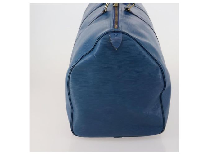 LOUIS VUITTON Epi Keepall 55 Boston Bag Toledo Blue M42955 LV Auth 193385 Azul - vista 4