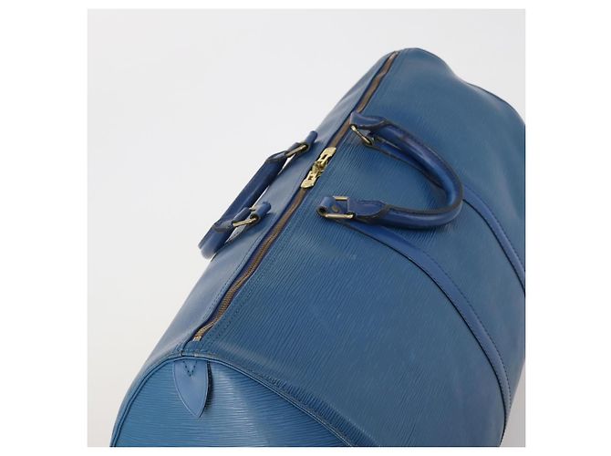LOUIS VUITTON Epi Keepall 55 Boston Bag Toledo Blue M42955 LV Auth 193385 Azul - vista 6