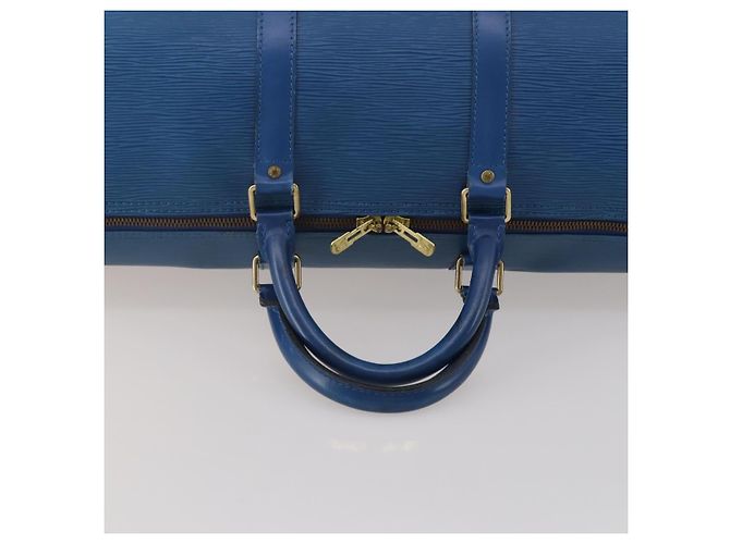 LOUIS VUITTON Epi Keepall 55 Boston Bag Toledo Blue M42955 LV Auth 193385 Azul - vista 7