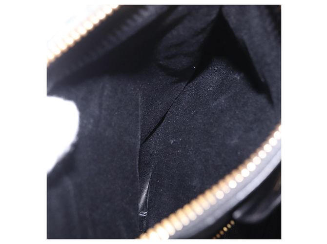 Borsa a Mano Miu Miu Biker Denim 2way Navy Gold Auth 206083V D'oro Blu navy - vista 28