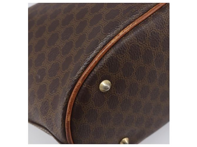 Céline CELINE Macadam Canvas Tote Bag PVC Leder Brown Gold Auth 204214 Braun Golden - Ansicht 18