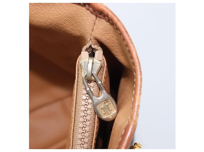 Céline CELINE Macadam Canvas Tote Bag PVC Leder Brown Gold Auth 204214 Braun Golden - Ansicht 24