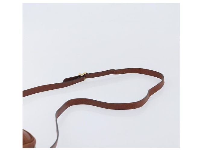 Borsa a tracolla Salvatore Ferragamo Vala in pelle Gold Brown Auth ka6418 - vista 15